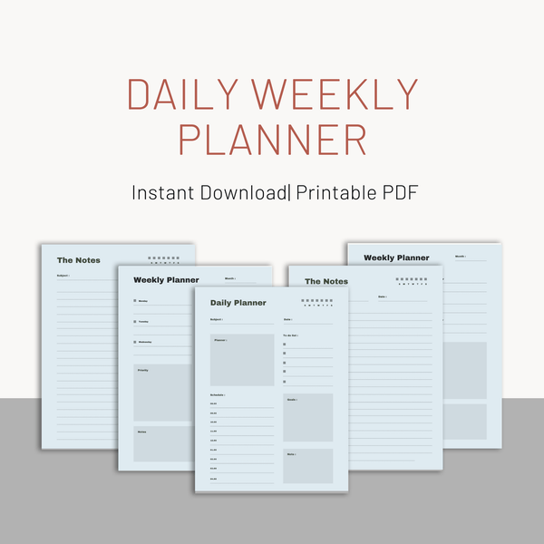 Daily Schedule Planner | Digital Weekly Planner