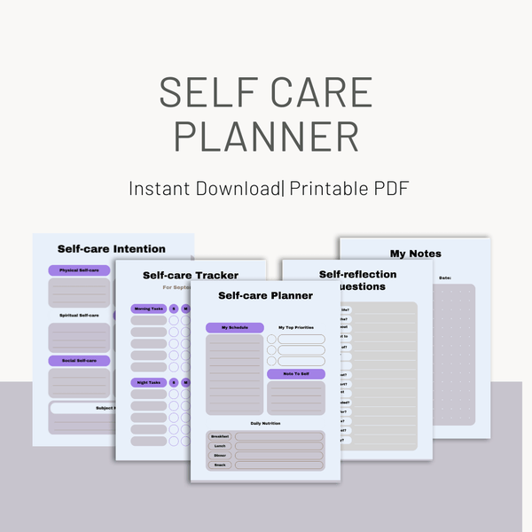 Digital Self Care Planner | Self Care Journal